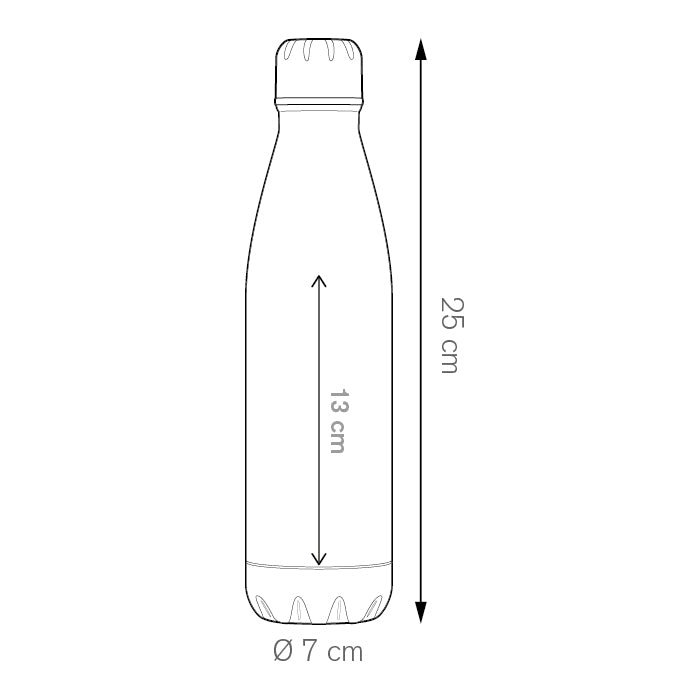 Steel Mat Bottle 500