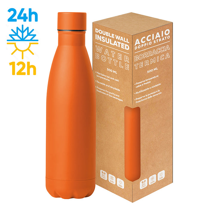Steel Mat Bottle 500 Flat