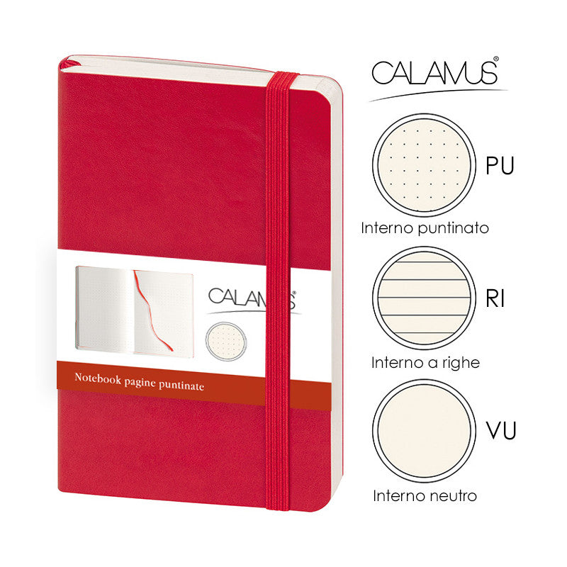 Notes Tascabile Calamus - Rosso - CL160ROINTERNO:RIGHE