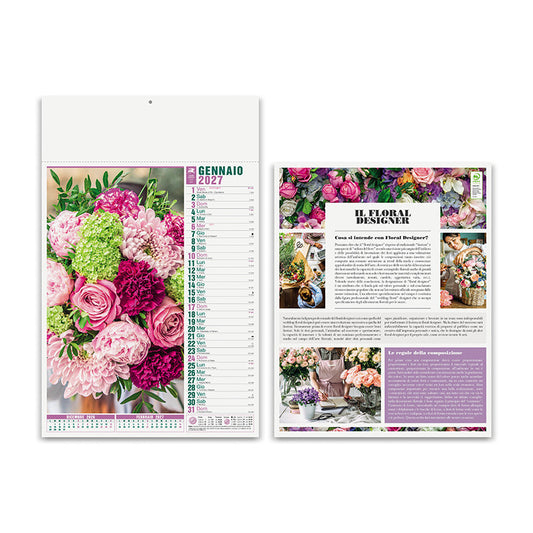 Calendario illustrato Fiori PA103 personalizzabile