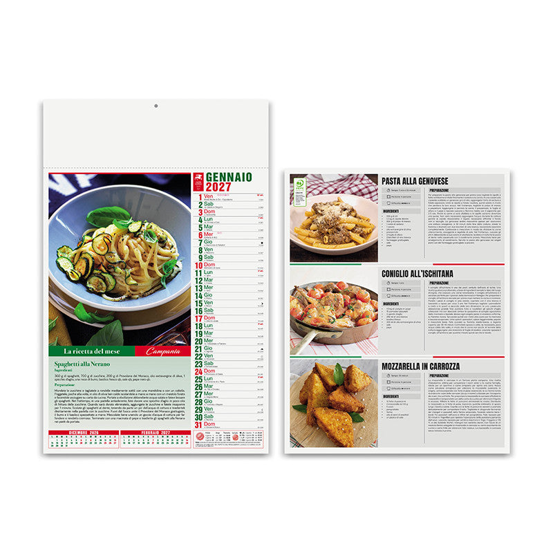 Calendario illustrato Gastronomia PA132 personalizzabile