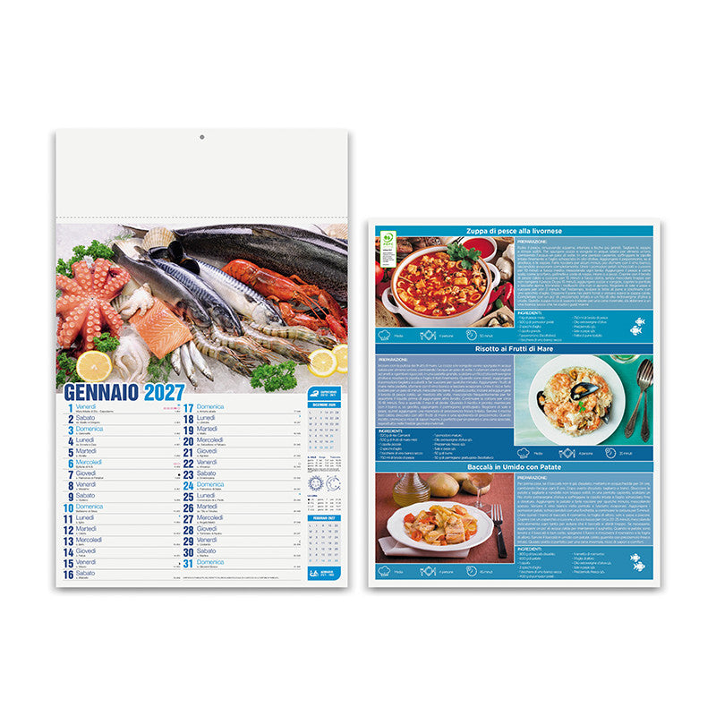 Calendario illustrato Mare in Tavola PA144 personalizzabile