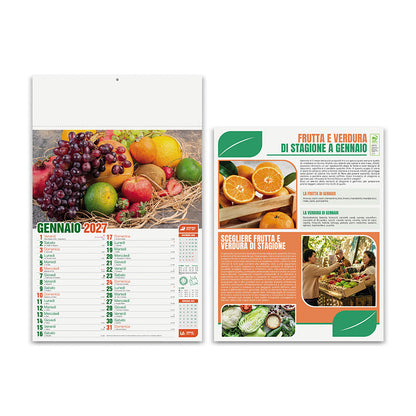 Calendario illustrato Frutta e Verdura PA146 personalizzabile