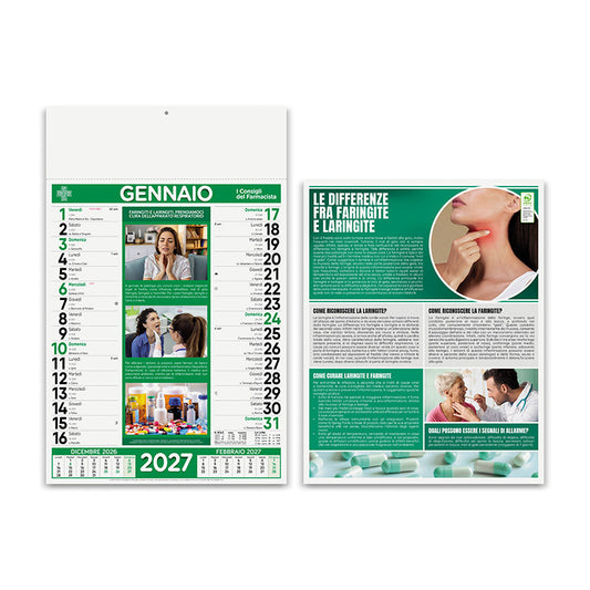 Calendario illustrato Farmacia PA154 personalizzabile