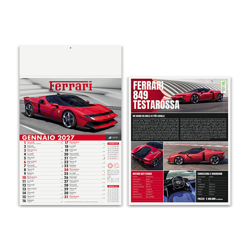 Calendario illustrato Auto Sportive PA162 personalizzabile
