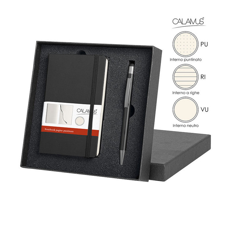 Parure Calamus Notes - Nero - PB708NEINTERNO:RIGHE