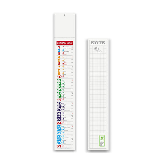 Calendario silhouette Multicolor Slim 2027 PA677