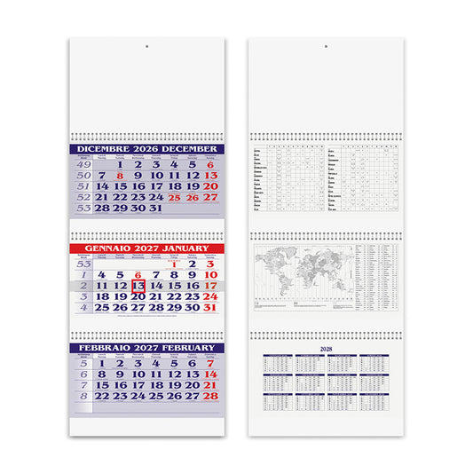 Calendario trittico Spiral Plus 2027 PA510