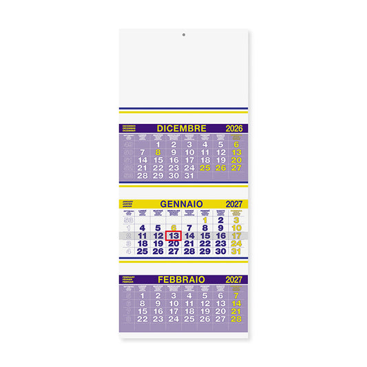 Calendario trittico Trio Fluo 2027 PA500